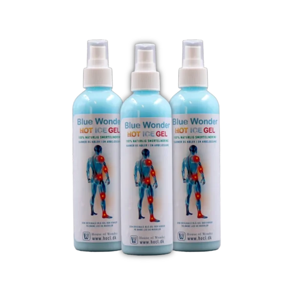 3 Blue Wonder flasker med spray